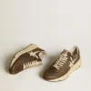 Running Sole en nylon et cuir avec étoile en TPU et languette de talon en nubuck