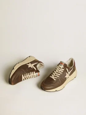 Running Sole en nylon et cuir avec étoile en TPU et languette de talon en nubuck