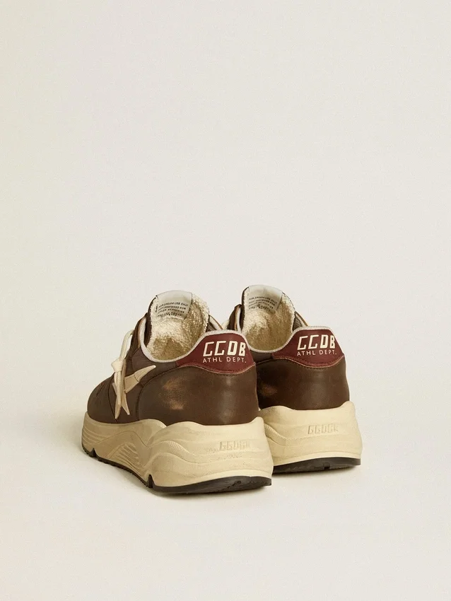 Running Sole en nylon et cuir avec étoile en TPU et languette de talon en nubuck