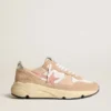 Running Sole pour femme en mesh et daim, avec étoile rose et languette de talon argentée