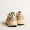 Running Sole pour femme en mesh et daim, avec étoile rose et languette de talon argentée