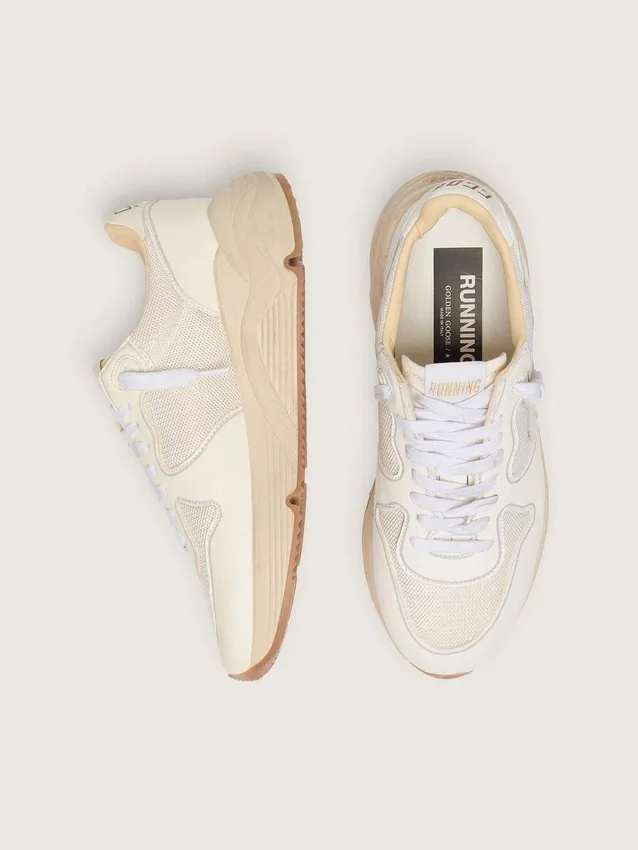 Running Sole pour femme en mesh et nappa blanc