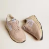 Running Sole pour femme en mesh et nubuck avec étoile en cuir métallisé argenté