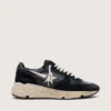Running Sole pour femme en nappa et daim noirs