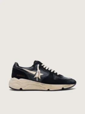Running Sole pour femme en nappa et daim noirs