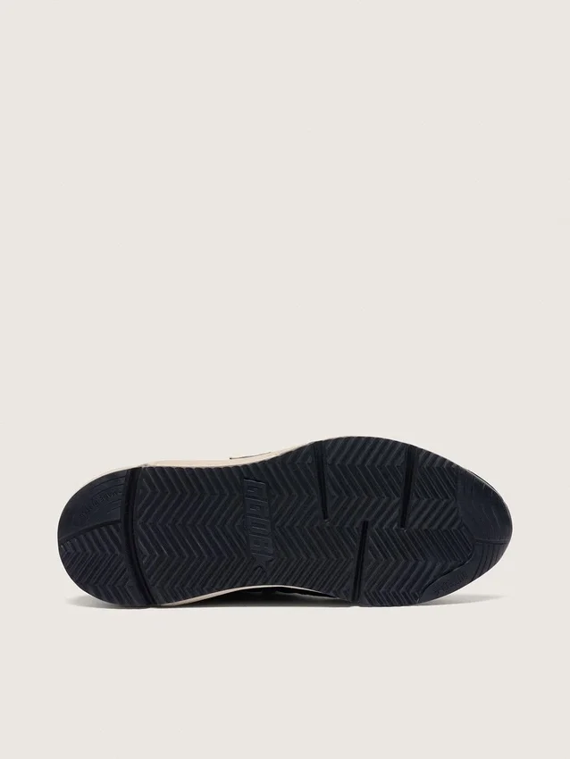 Running Sole pour femme en nappa et daim noirs