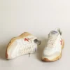 Running Sole pour homme avec étoile en cuir et languette de talon à imprimé rouge