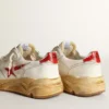 Running Sole pour homme avec étoile en cuir et languette de talon à imprimé rouge