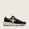 Running Sole pour homme en cuir nappa noir et daim, ornée d’une étoile blanche