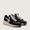 Running Sole pour homme en cuir nappa noir et daim, ornée d’une étoile blanche