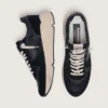 Running Sole pour homme en cuir nappa noir et daim, ornée d’une étoile blanche
