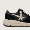 Running Sole pour homme en cuir nappa noir et daim, ornée d’une étoile blanche