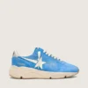 Running Sole pour homme en daim bleu vif avec étoile blanche