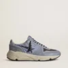 Running Sole pour homme en nylon bleu clair et nubuck avec étoile noire