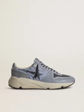 Running Sole pour homme en nylon bleu clair et nubuck avec étoile noire