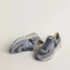 Running Sole pour homme en nylon bleu clair et nubuck avec étoile noire