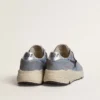 Running Sole pour homme en nylon bleu clair et nubuck avec étoile noire