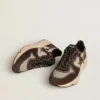 Running Sole pour homme en nylon et daim avec étoile imprimée et languette de talon en cuir