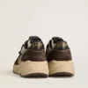 Running Sole pour homme en nylon et daim avec étoile imprimée et languette de talon en cuir