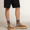 Sabots Space-Star pour homme en daim couleur tabac avec étoile perforée