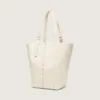 Sac 24/7 North South en cuir couleur beurre avec anses réglables