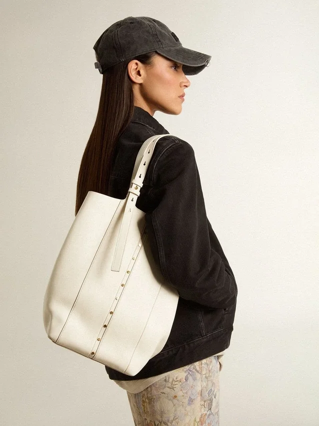 Sac 24/7 North South en cuir couleur beurre avec anses réglables
