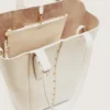 Sac 24/7 North South en cuir couleur beurre avec anses réglables