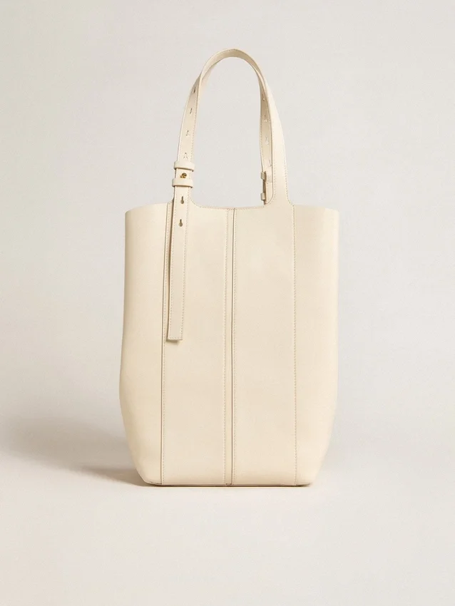 Sac 24/7 North South en cuir couleur beurre avec anses réglables