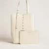 Sac 24/7 North South en cuir couleur beurre avec anses réglables