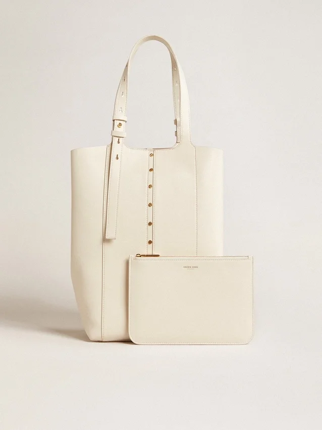 Sac 24/7 North South en cuir couleur beurre avec anses réglables