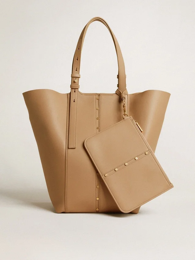 Sac 24/7 North South en cuir couleur cappuccino avec anses réglables