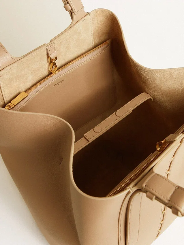 Sac 24/7 North South en cuir couleur cappuccino avec anses réglables