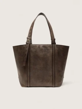 Sac East West 24/7 en cuir vieilli marron foncé