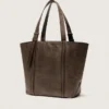 Sac East West 24/7 en cuir vieilli marron foncé