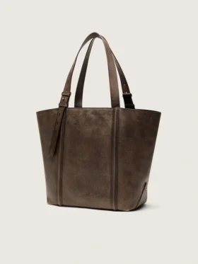 Sac East West 24/7 en cuir vieilli marron foncé
