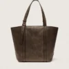 Sac East West 24/7 en cuir vieilli marron foncé