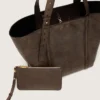 Sac East West 24/7 en cuir vieilli marron foncé