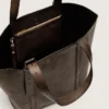 Sac East West 24/7 en cuir vieilli marron foncé