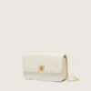 Sac Gioia en cuir gaufré couleur beurre avec détails dorés