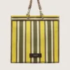 Sac Spiaggina rayé jaune, vert et marron
