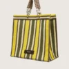 Sac Spiaggina rayé jaune, vert et marron