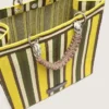 Sac Spiaggina rayé jaune, vert et marron