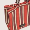 Sac Spiaggina rayé rouge, crème et bordeaux