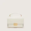 Sac Venezia en cuir gaufré couleur beurre avec détails dorés