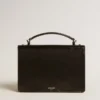 Sac Venezia en cuir métallisé noir avec détails noirs
