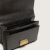 Sac Venezia en cuir noir vieilli avec détails dorés