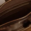 Sac Vita en cuir noir vieilli avec détails dorés