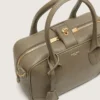 Sac Vita en cuir vert sauge avec détails dorés
