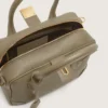 Sac Vita en cuir vert sauge avec détails dorés
