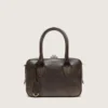 Sac Vita en cuir vintage marron avec détails dorés